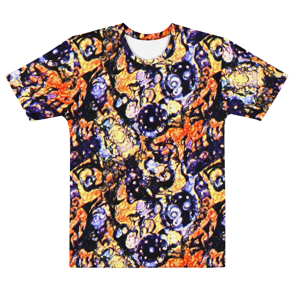 Inferno Bloom on Men's Cotton Crew Neck T-Shirt — Front