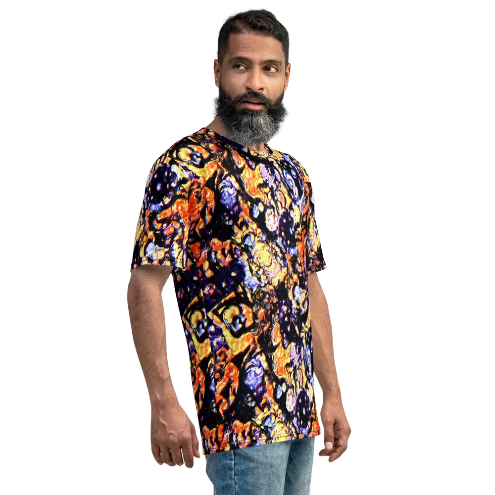 Inferno Bloom on Men's Crew Neck T-Shirt — Right