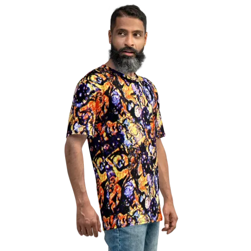 Inferno Bloom on a Men's Crew Neck T-Shirt
