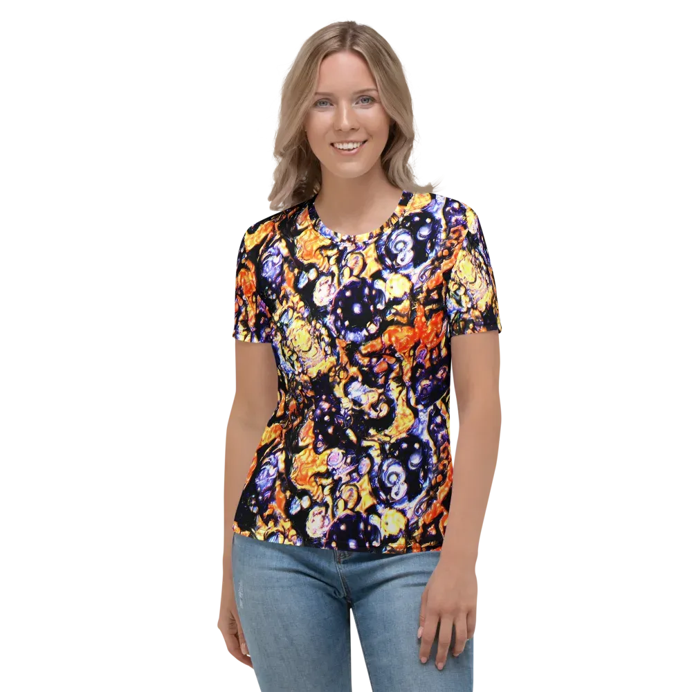 Inferno Bloom on Women's Crew Neck T-Shirt — Front