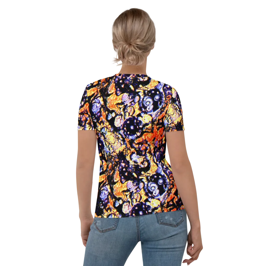 Inferno Bloom on Women's Crew Neck T-Shirt — Back