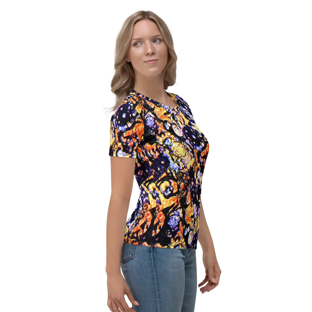 Inferno Bloom on Women's Crew Neck T-Shirt — Right