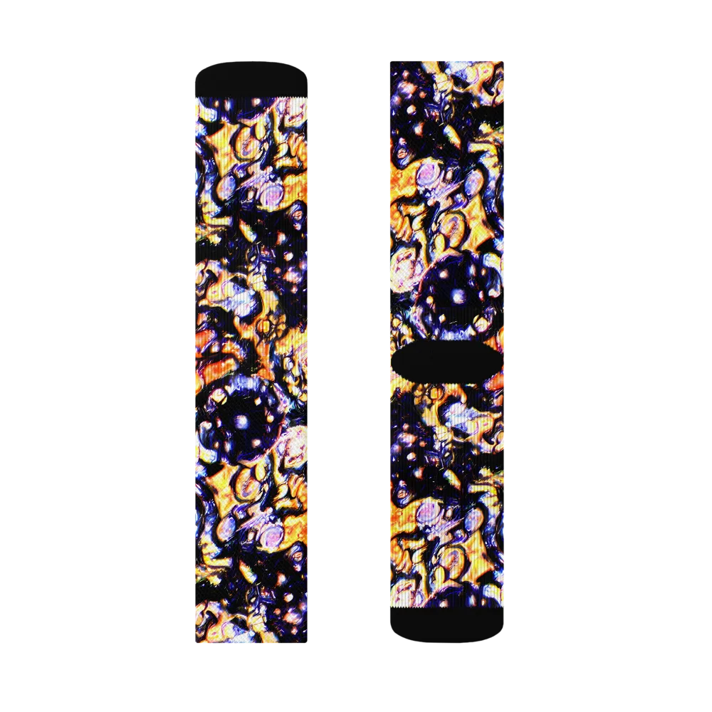 Inferno Bloom on Socks — Left Sock