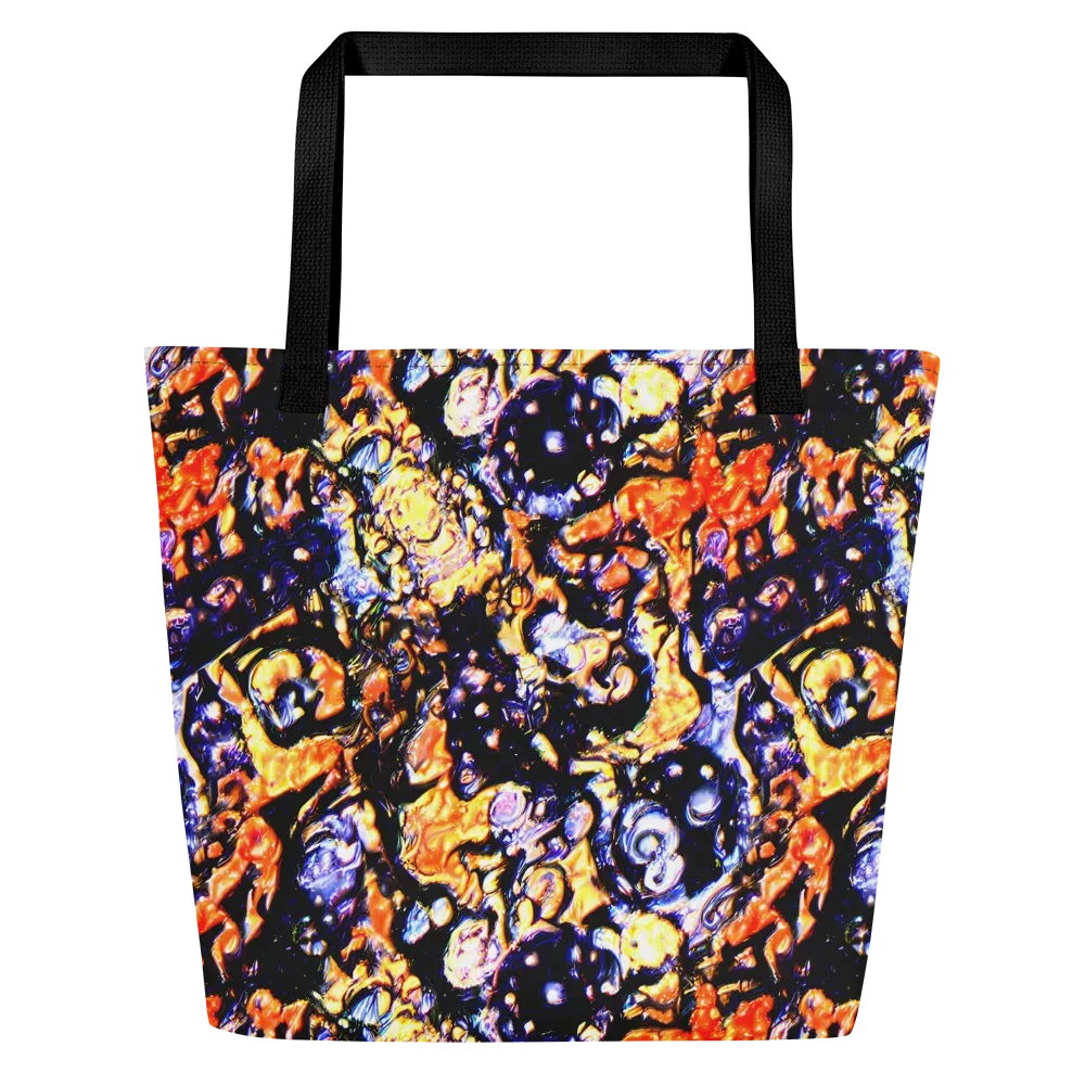Inferno Bloom on Large Tote Bag W/ Pocket — Front