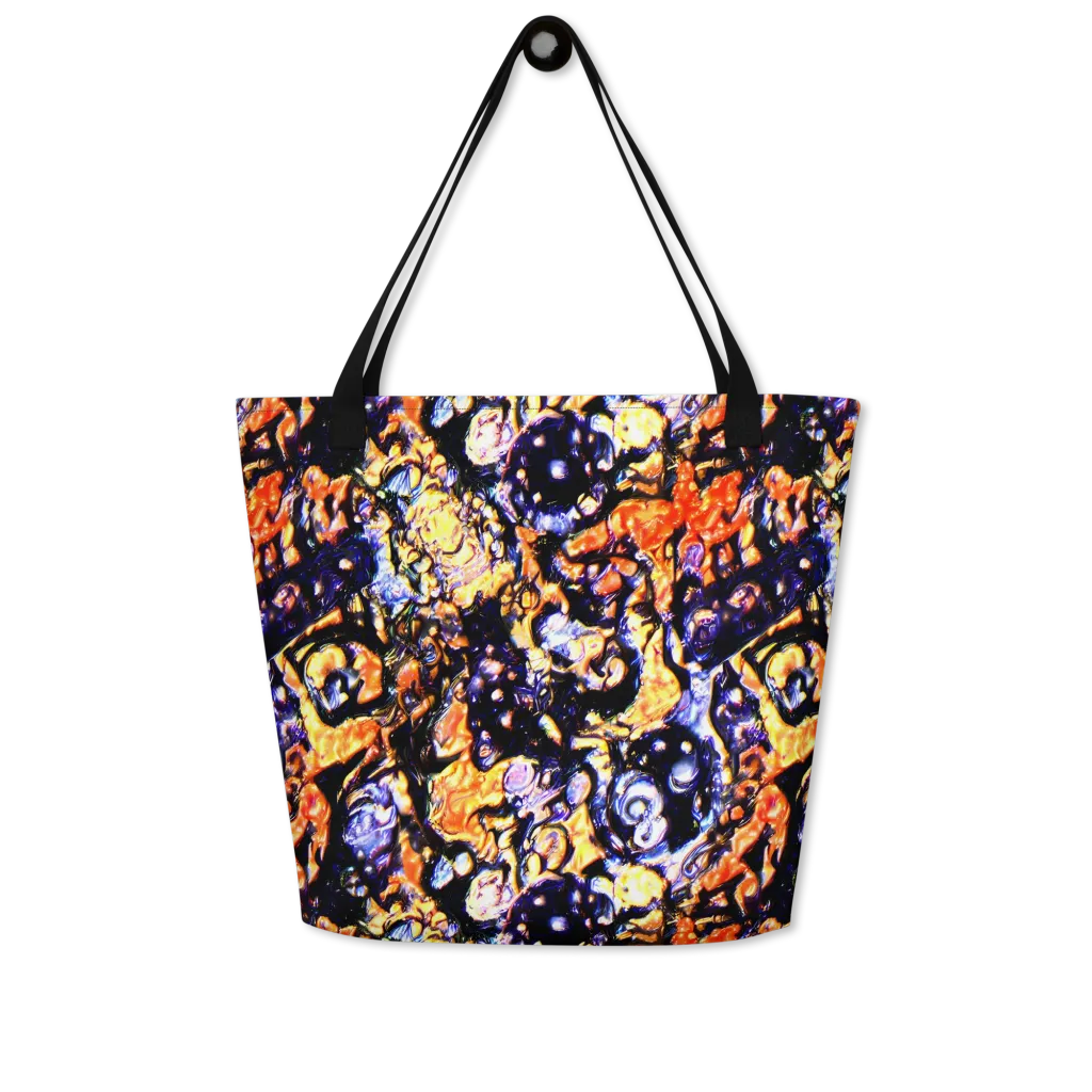 Inferno Bloom on Large Tote Bag W/ Pocket — Front