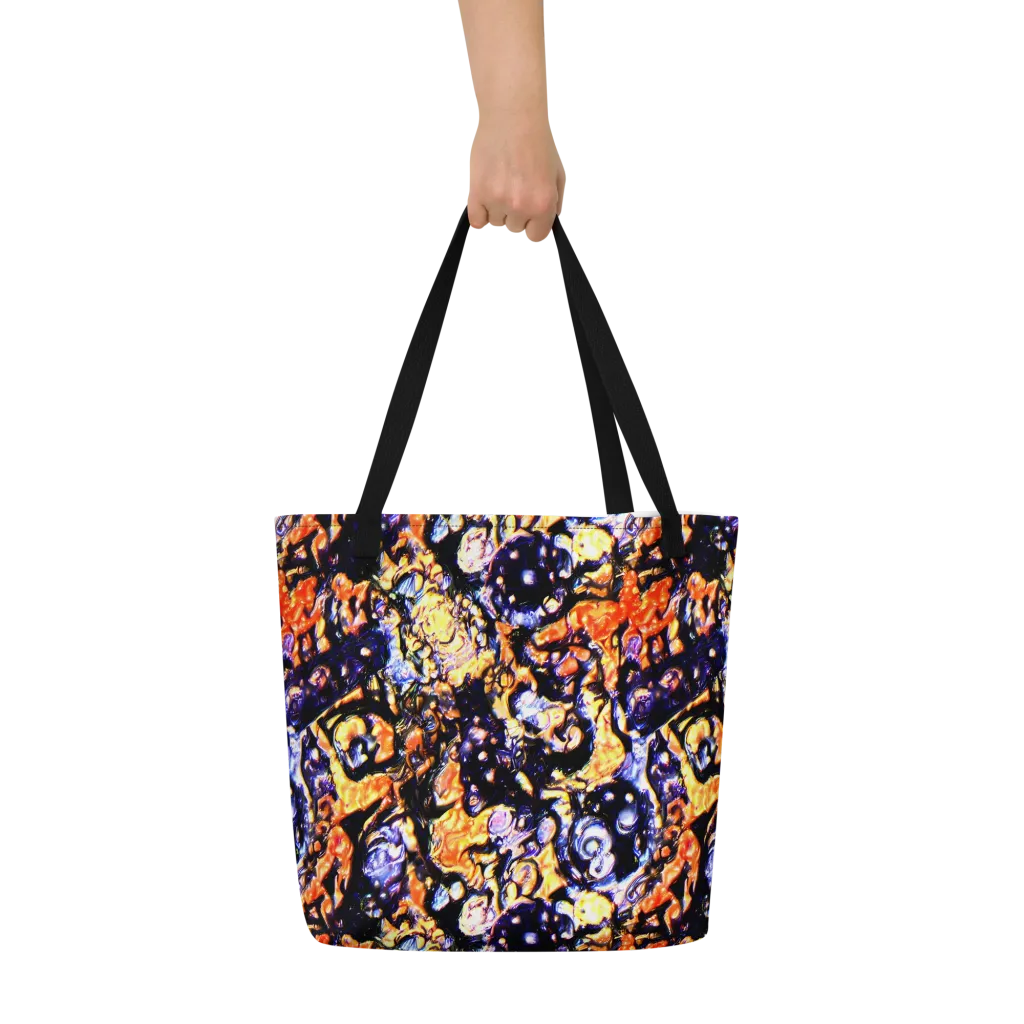 Inferno Bloom on Large Tote Bag W/ Pocket — Front