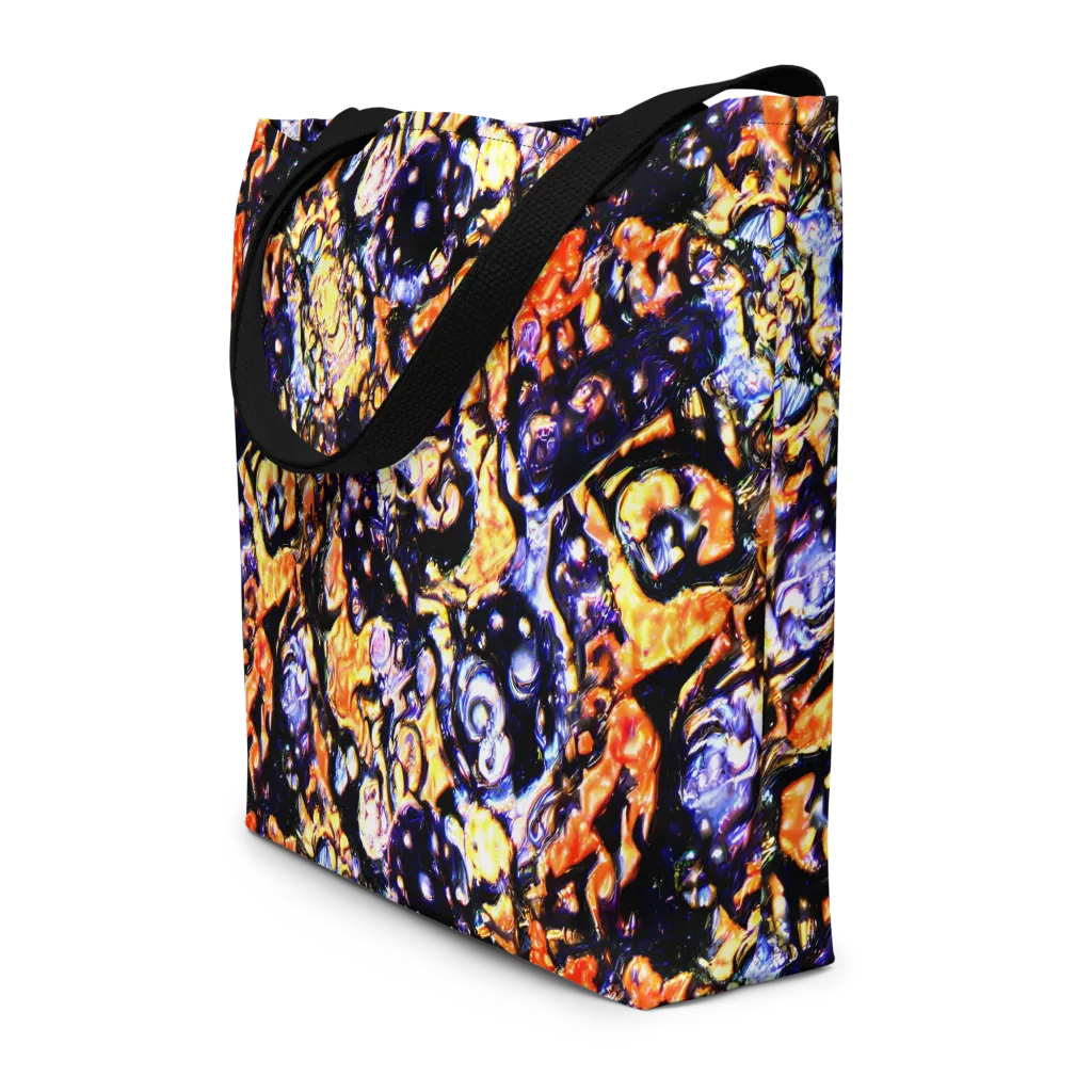 Inferno Bloom on Large Tote Bag W/ Pocket — Front