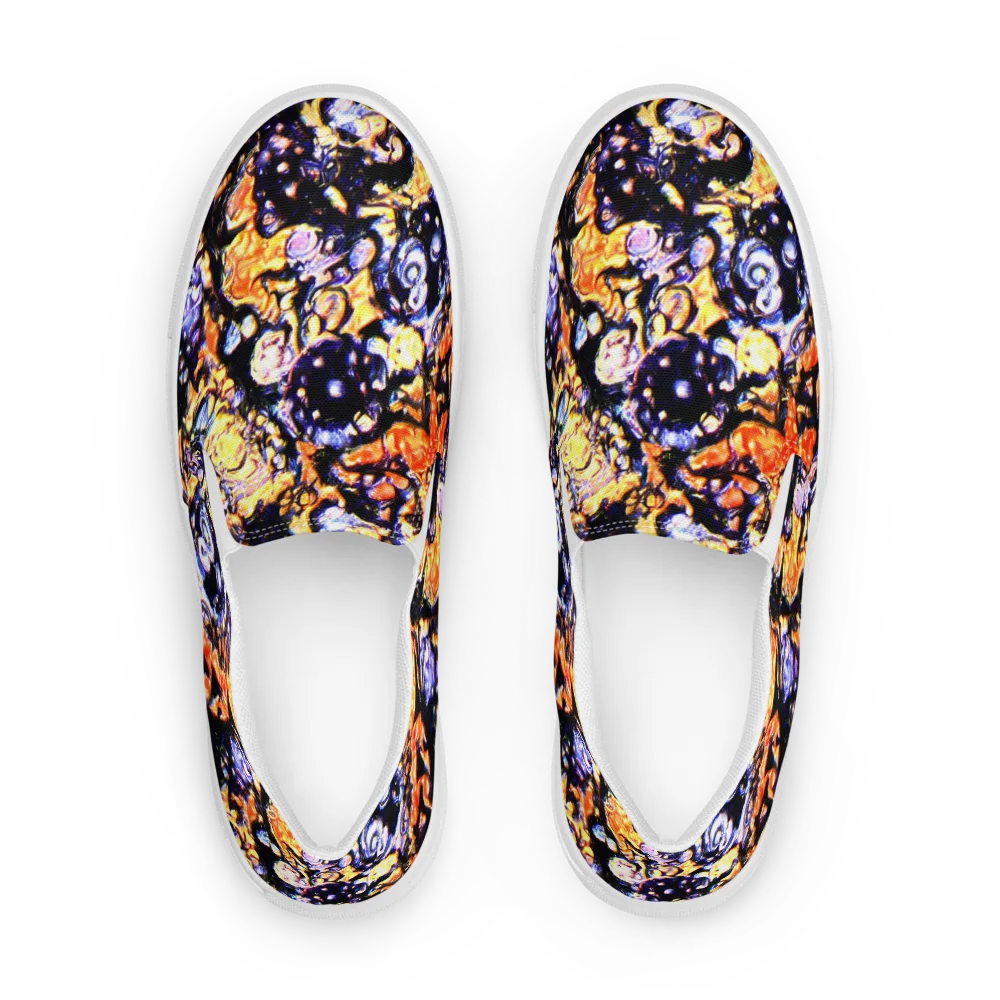 Inferno Bloom on Women's Slip-On Canvas Shoes — Front