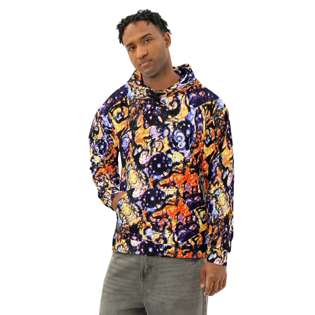 Inferno Bloom on Cotton Hoodie — Left Front