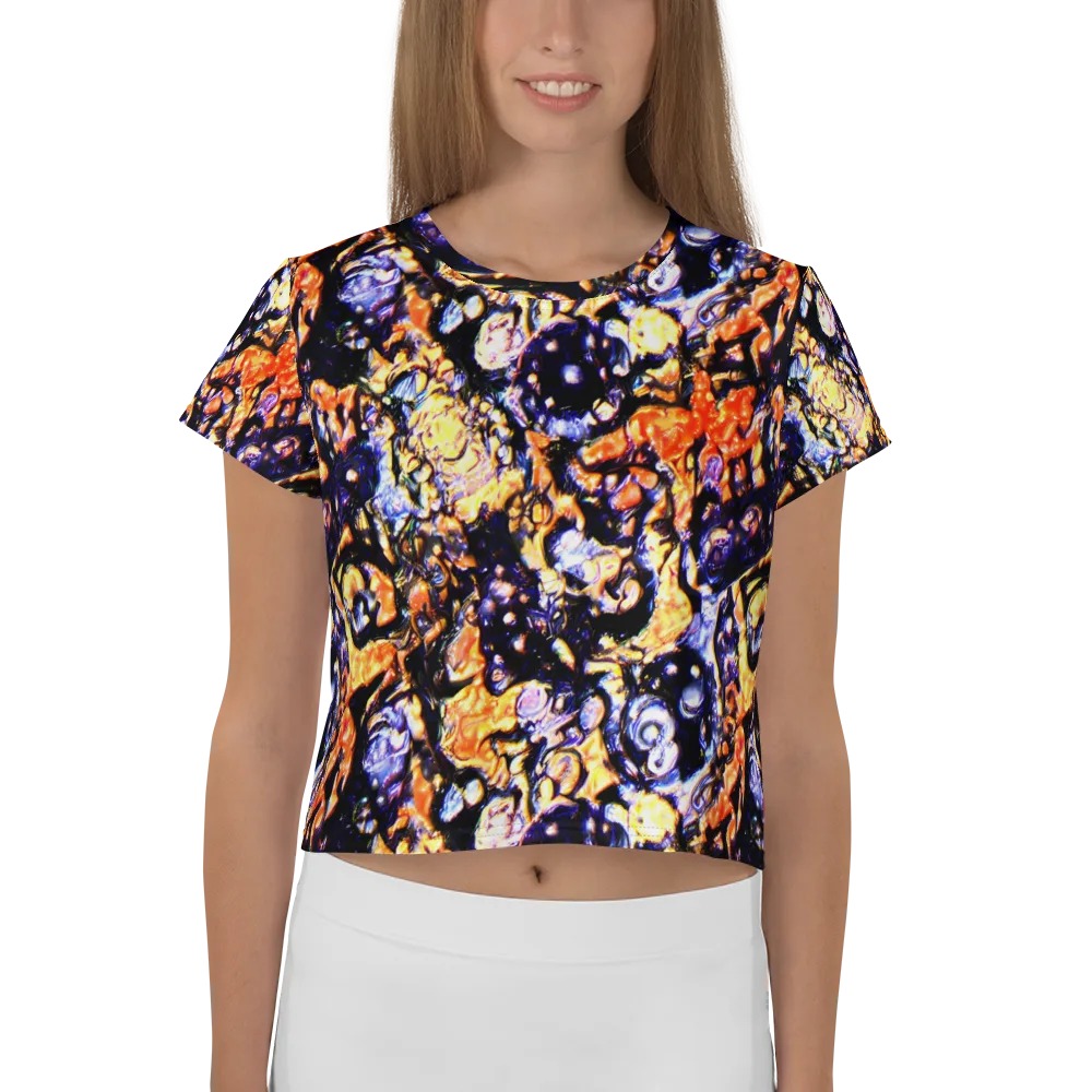 Inferno Bloom on Crop Tee — Front