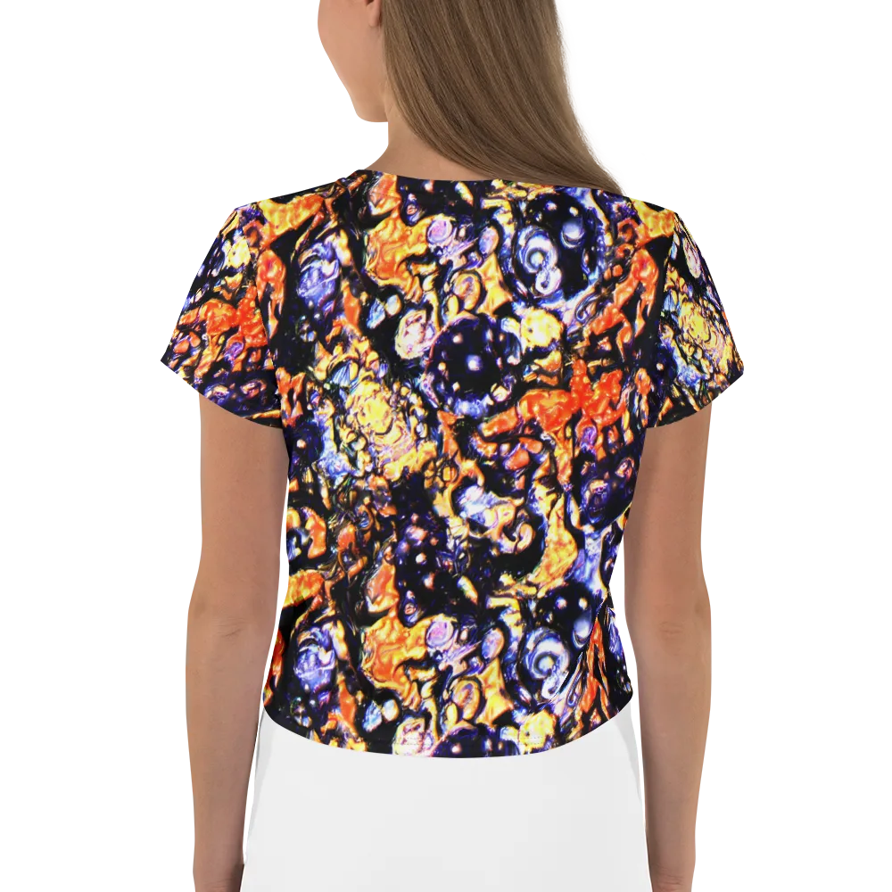 Inferno Bloom on Crop Tee — Back