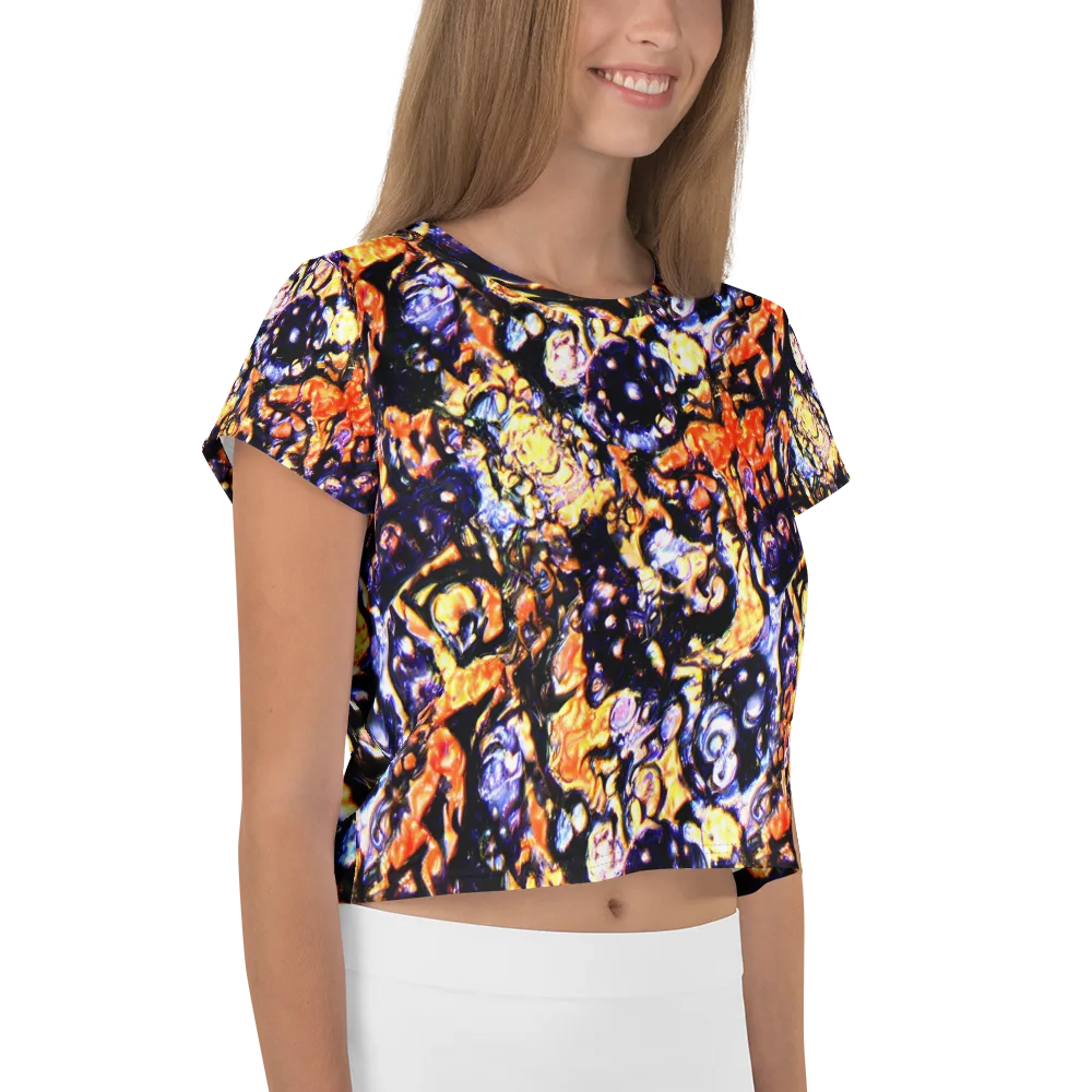 Inferno Bloom on Crop Tee — Right