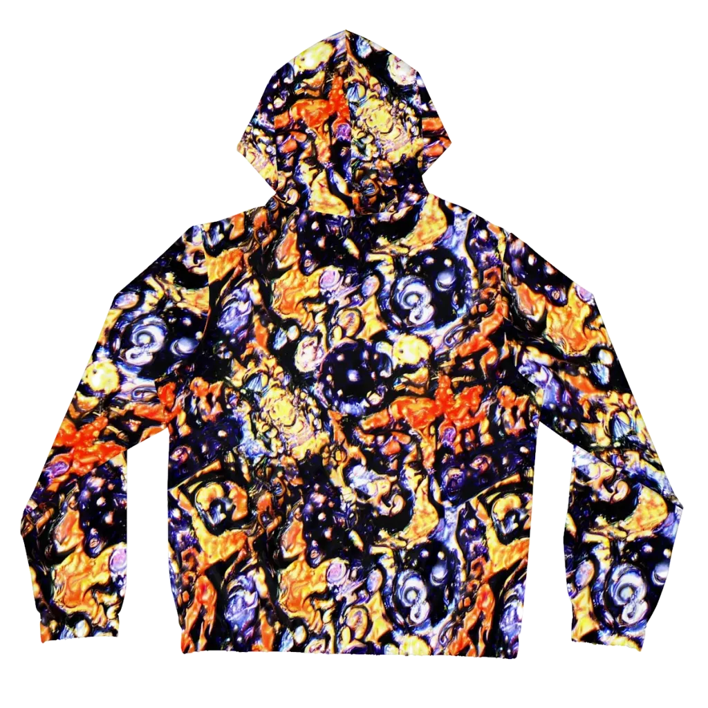 Inferno Bloom on Women's Full-Zip Hoodie — Back