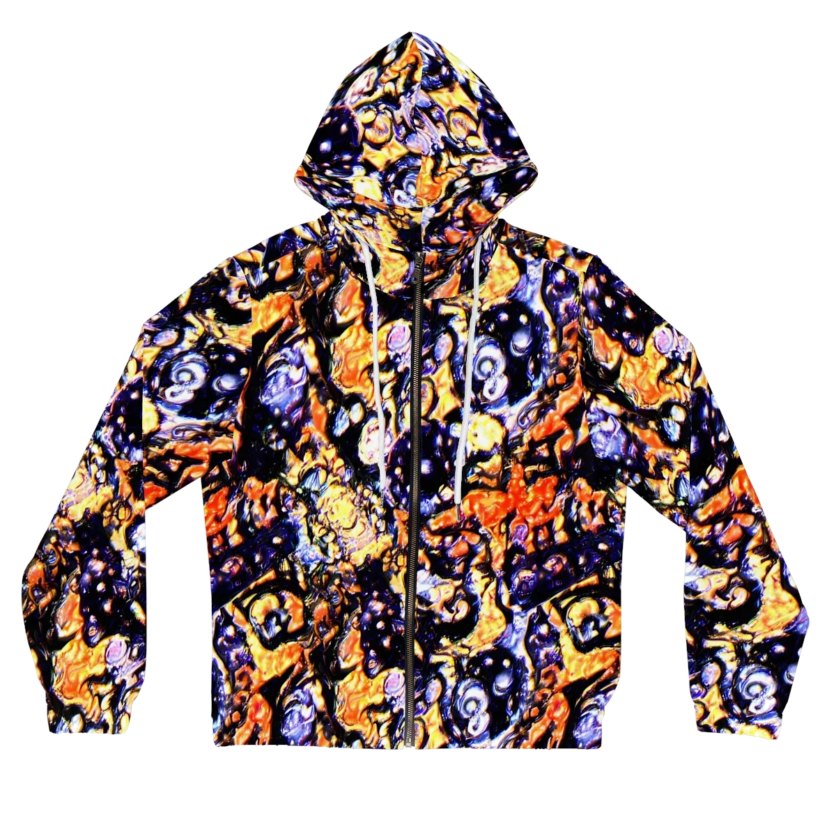 Inferno Bloom on Women's Full-Zip Hoodie — Front