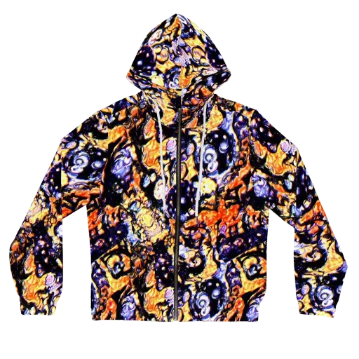 Inferno Bloom on a Women's Full-Zip Hoodie