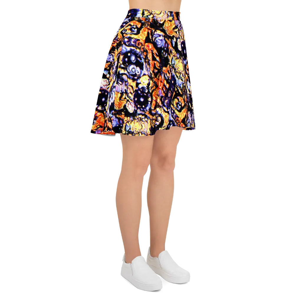Inferno Bloom on Skater Skirt — Right