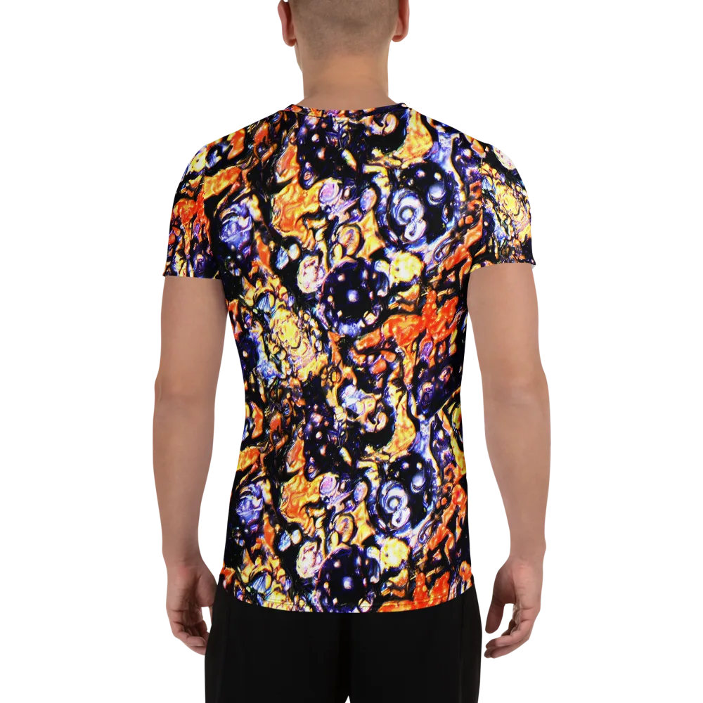 Inferno Bloom on Men's Athletic T-Shirt — Back