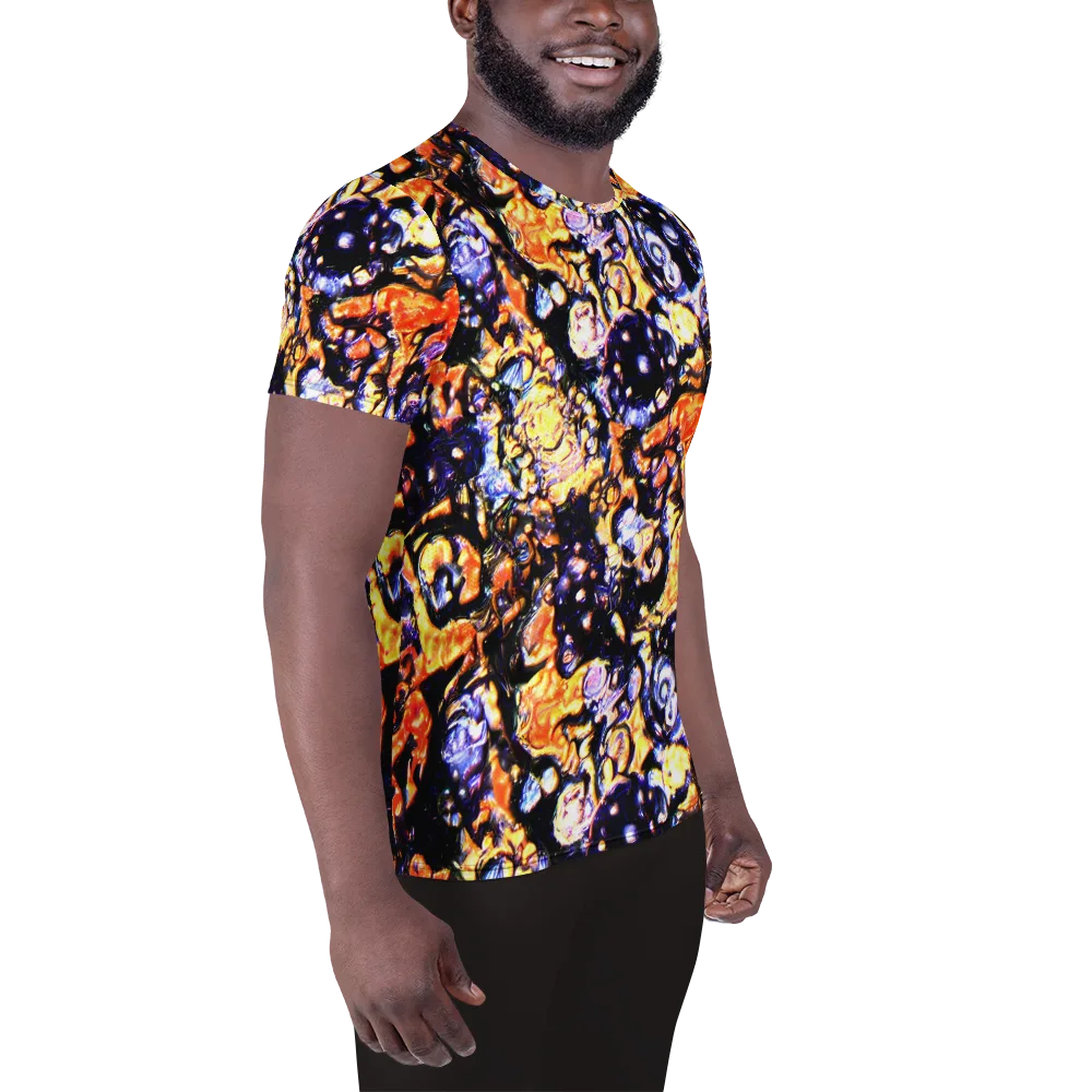 Inferno Bloom on Men's Athletic T-Shirt — Right