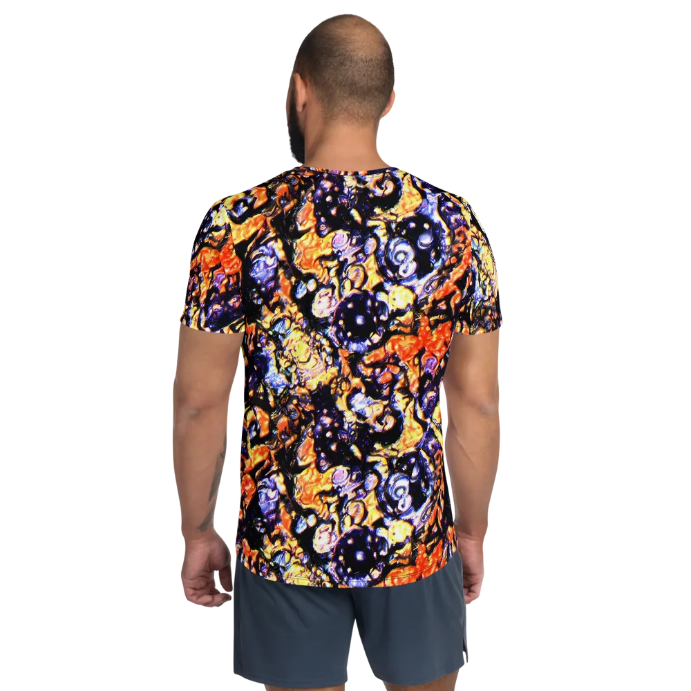 Inferno Bloom on Men's Athletic T-Shirt — Back