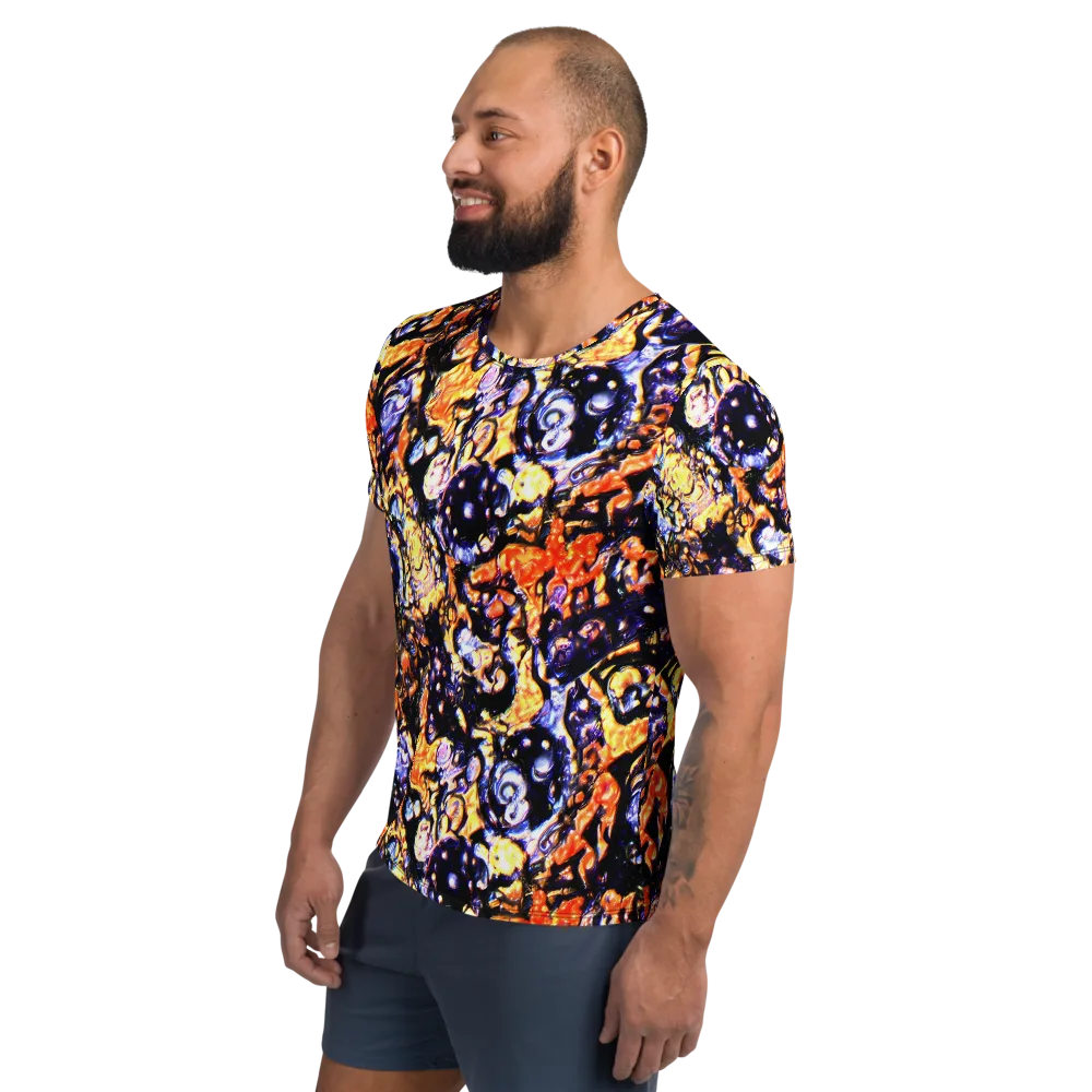 Inferno Bloom on Men's Athletic T-Shirt — Left