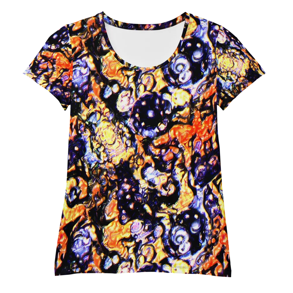 Inferno Bloom on Women's Athletic T-Shirt — Front