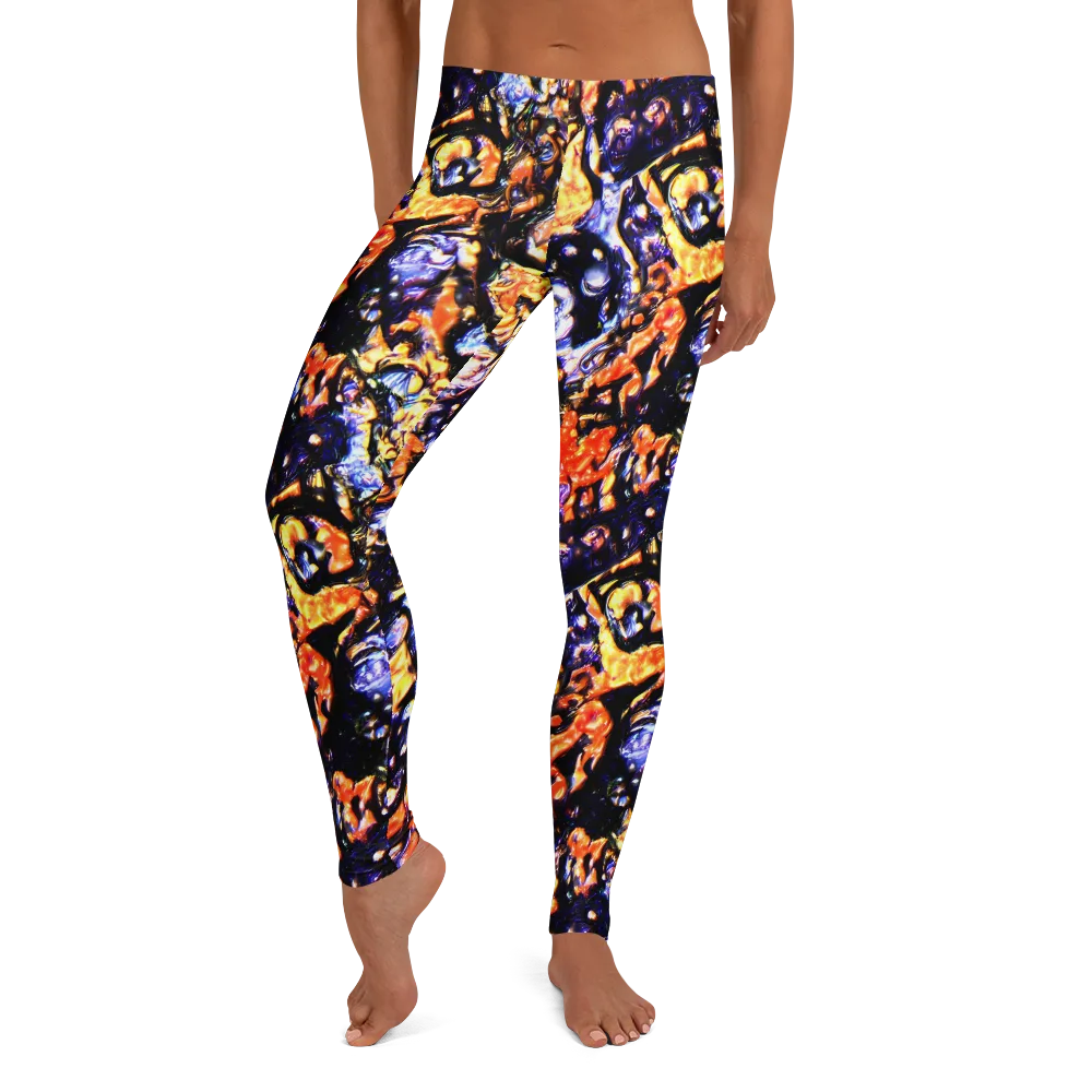 Inferno Bloom on Leggings — Front