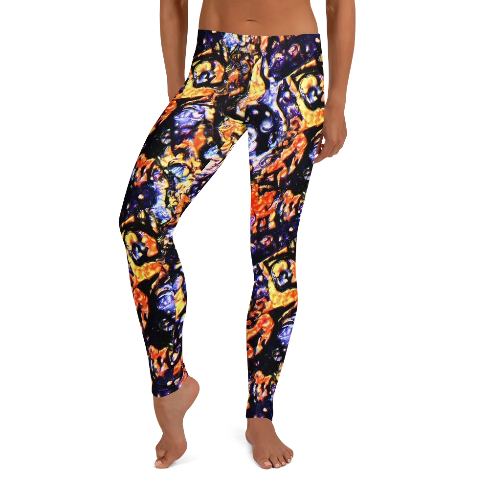 Inferno Bloom on Leggings — Front