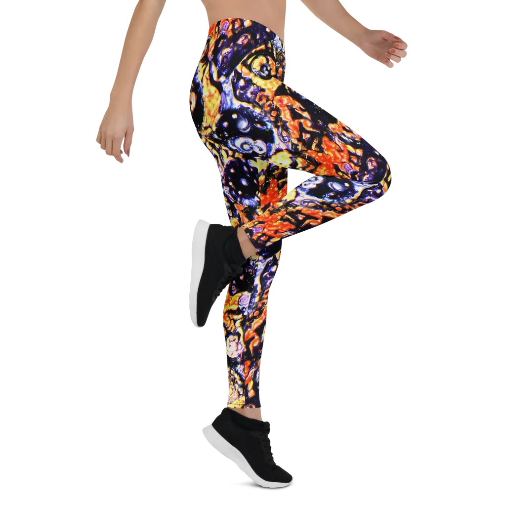 Inferno Bloom on Leggings — Right