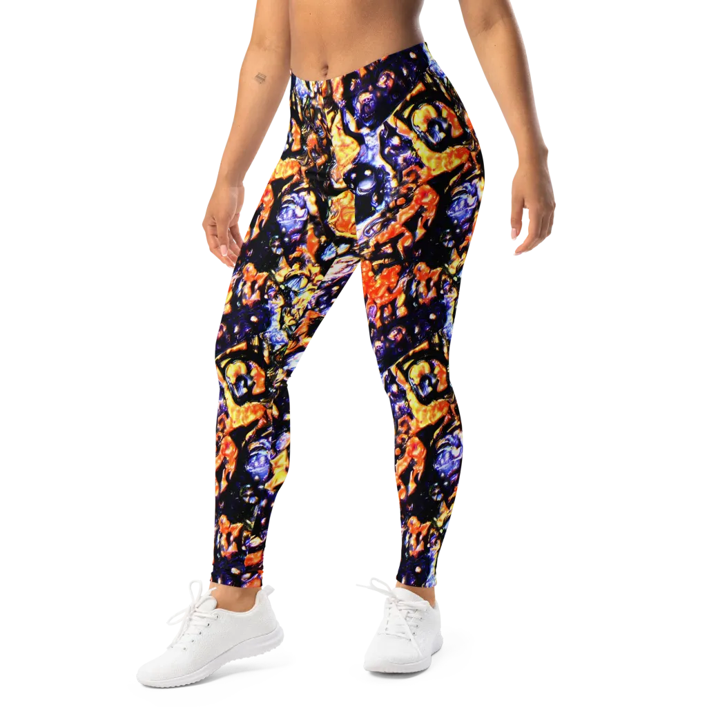 Inferno Bloom on Leggings — Left Front