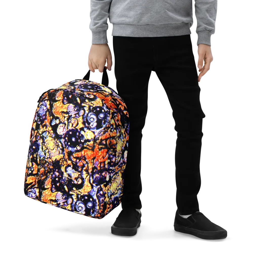 Inferno Bloom on Minimalist Backpack — Zoomed-in