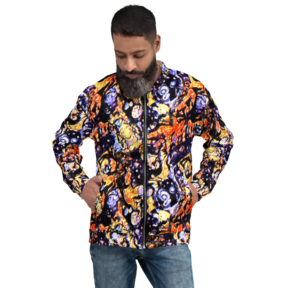 Inferno Bloom on Bomber Jacket — Front