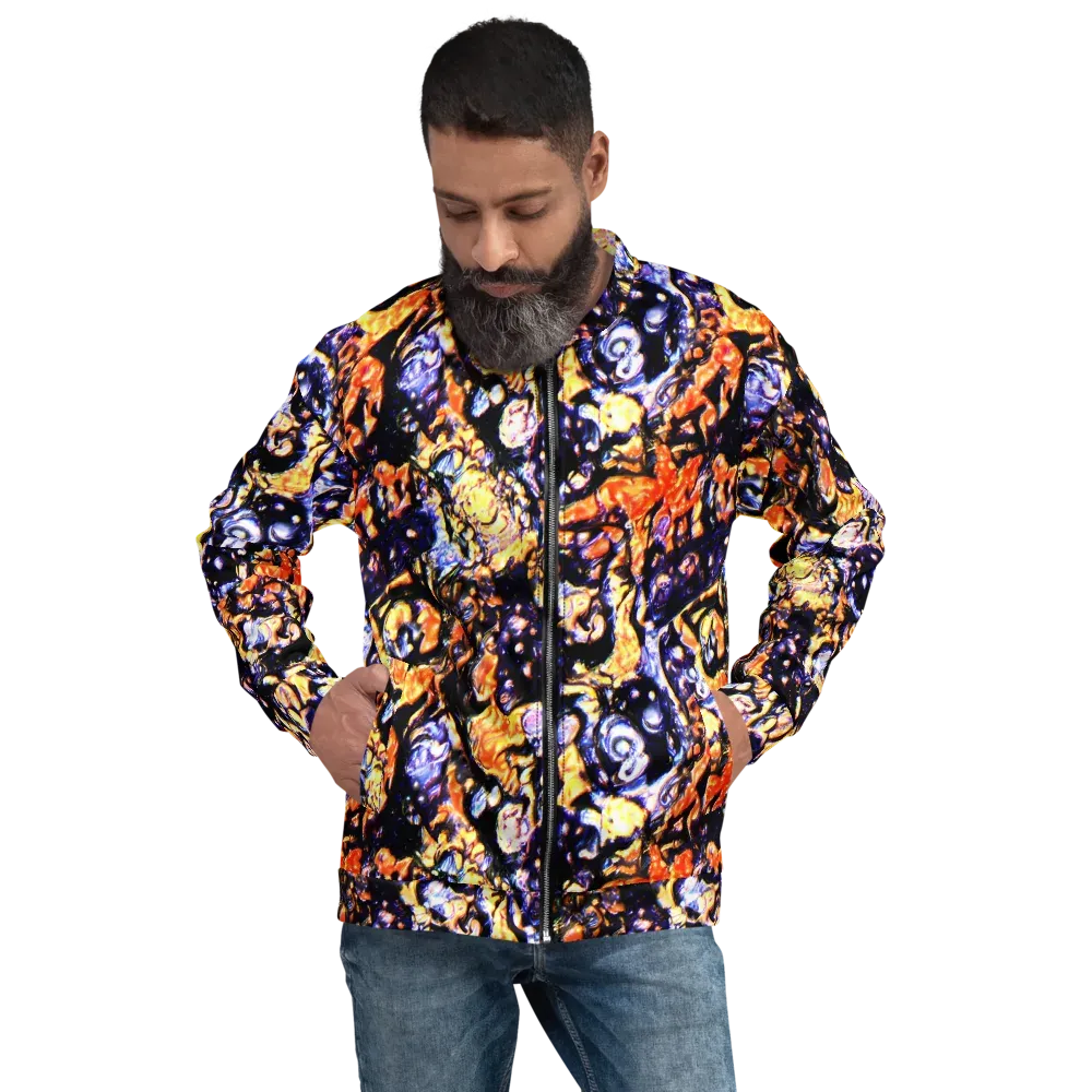 Inferno Bloom on Bomber Jacket — Front