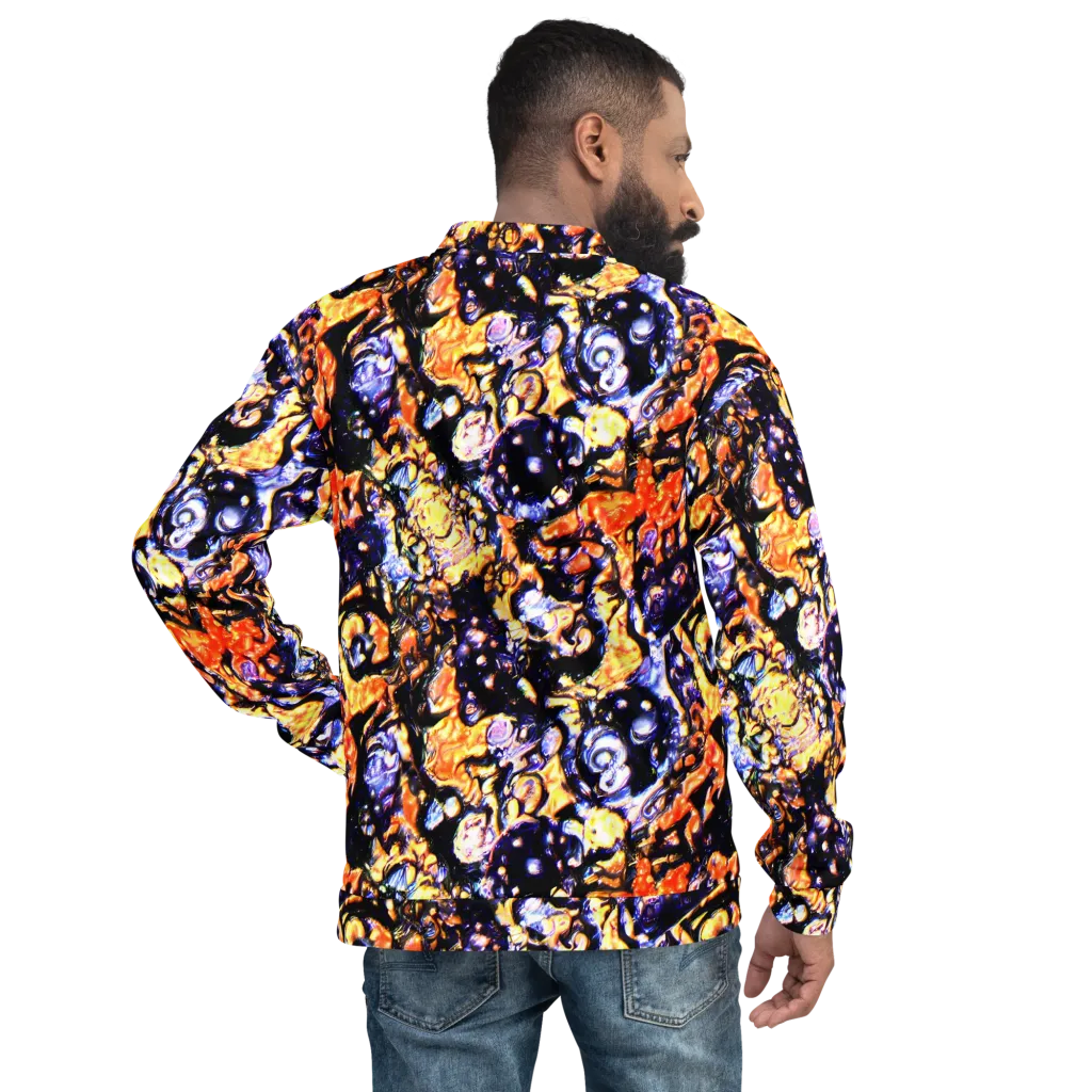 Inferno Bloom on Bomber Jacket — Back