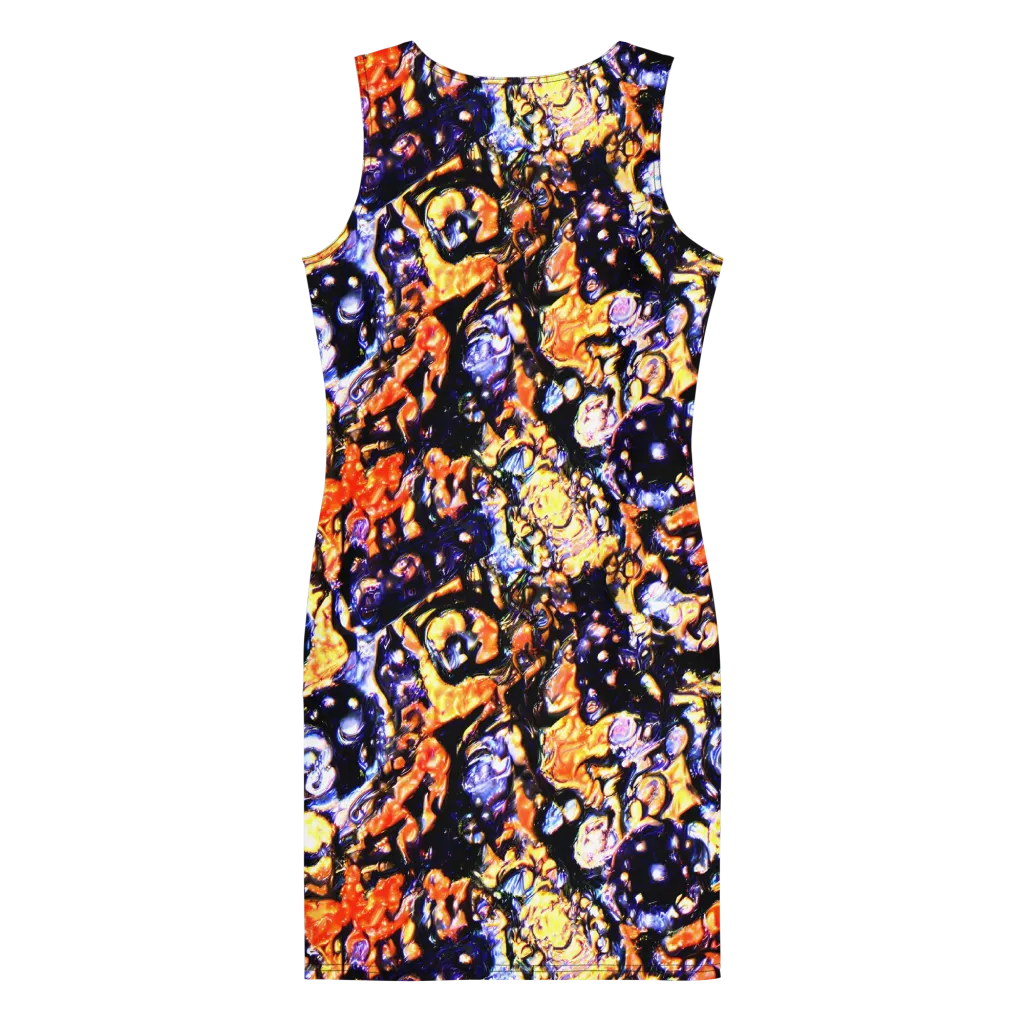Inferno Bloom on Bodycon Dress — Back