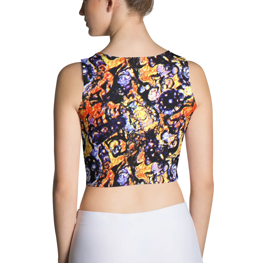 Inferno Bloom on Crop Top — Back