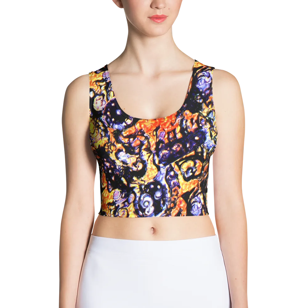 Inferno Bloom on Crop Top — Front