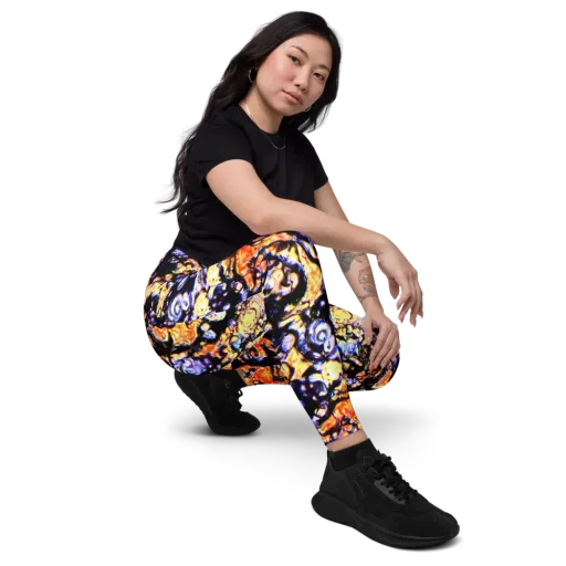 Inferno Bloom on a Leggings with Pockets