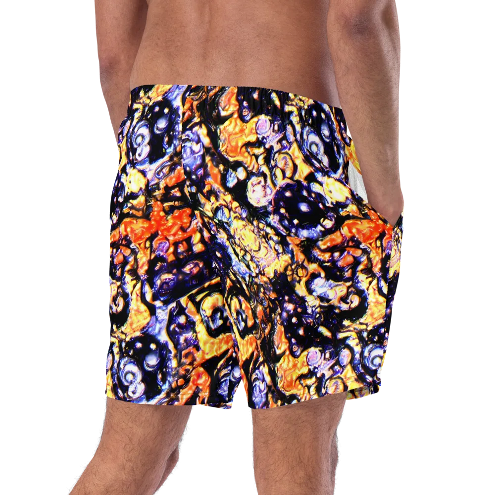 Inferno Bloom on Swim Trunks — Right Back