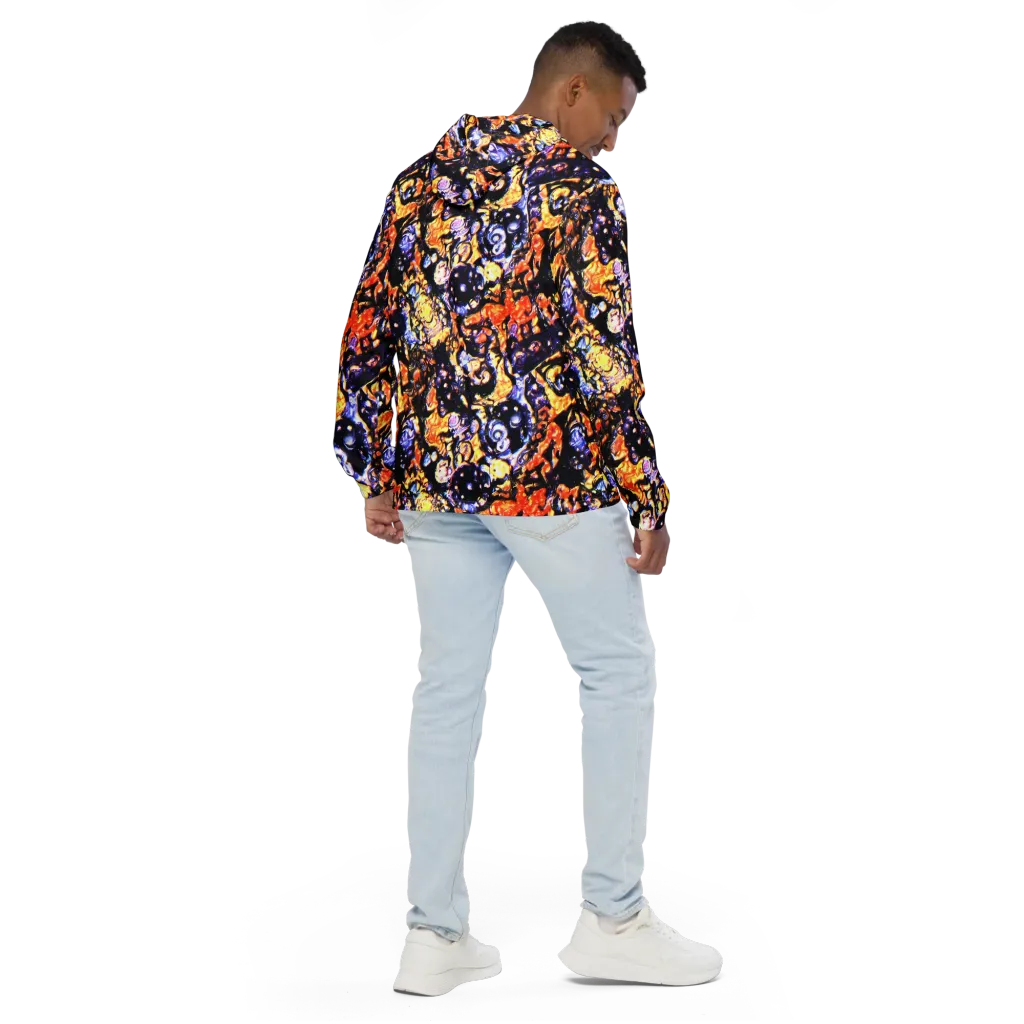Inferno Bloom on Men's Windbreaker — Back