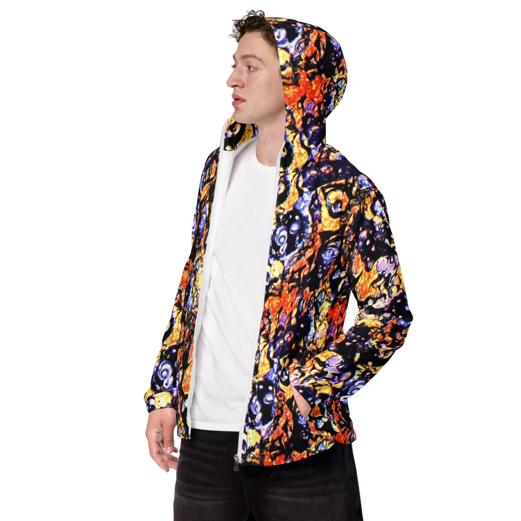 Inferno Bloom on Men's Windbreaker — Left Front