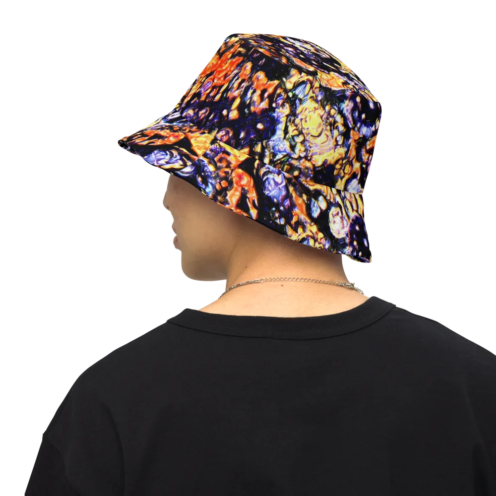 Inferno Bloom on Reversible Bucket Hat — Back Inside