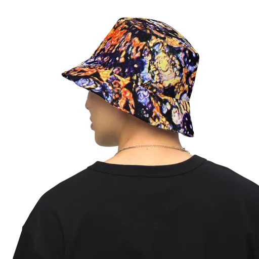 Inferno Bloom on a Reversible Bucket Hat