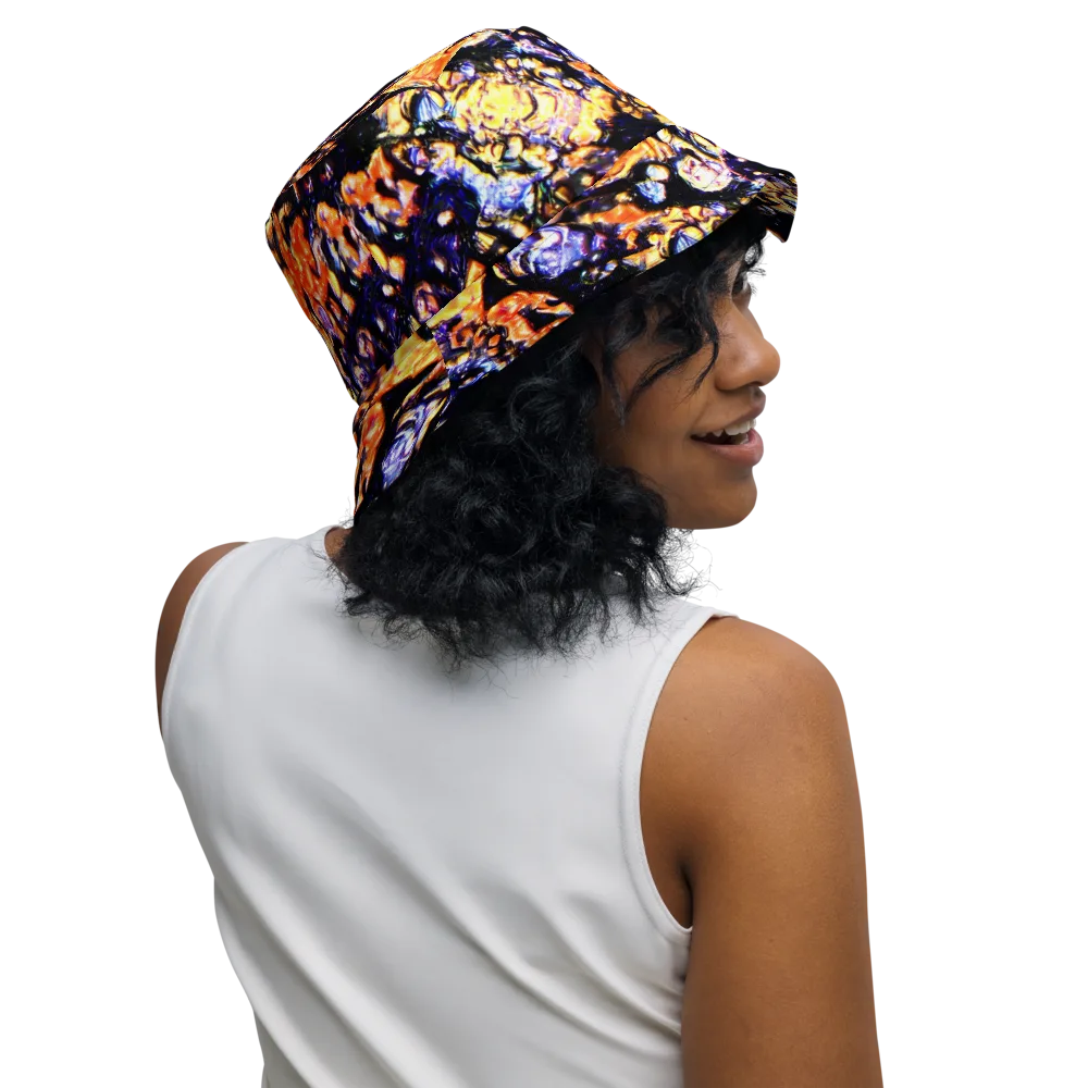Inferno Bloom on Reversible Bucket Hat — Right Outside
