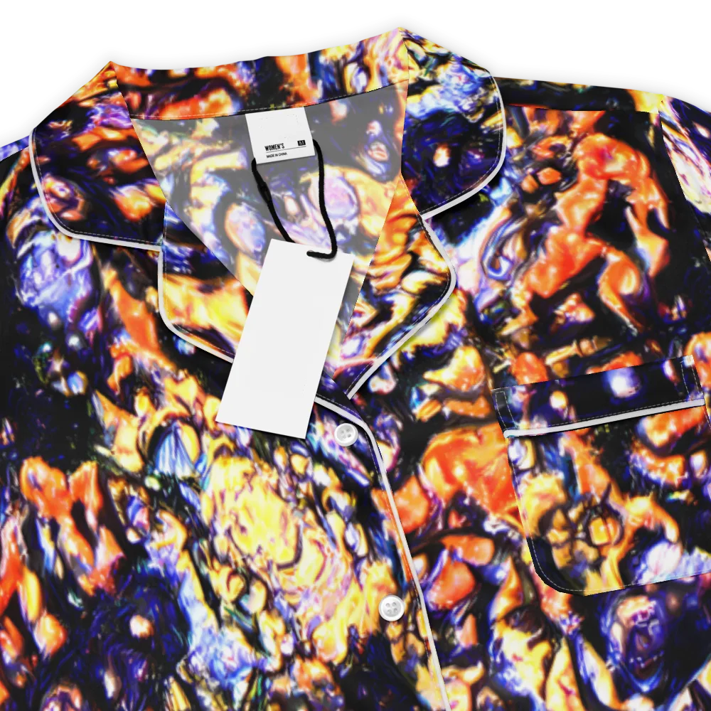 Inferno Bloom on Women's Short Sleeve Pajama Top — Product details