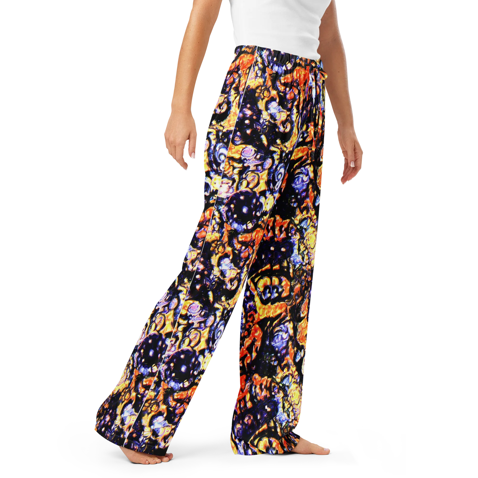 Inferno Bloom on Women's Pajama Pants — Right Front