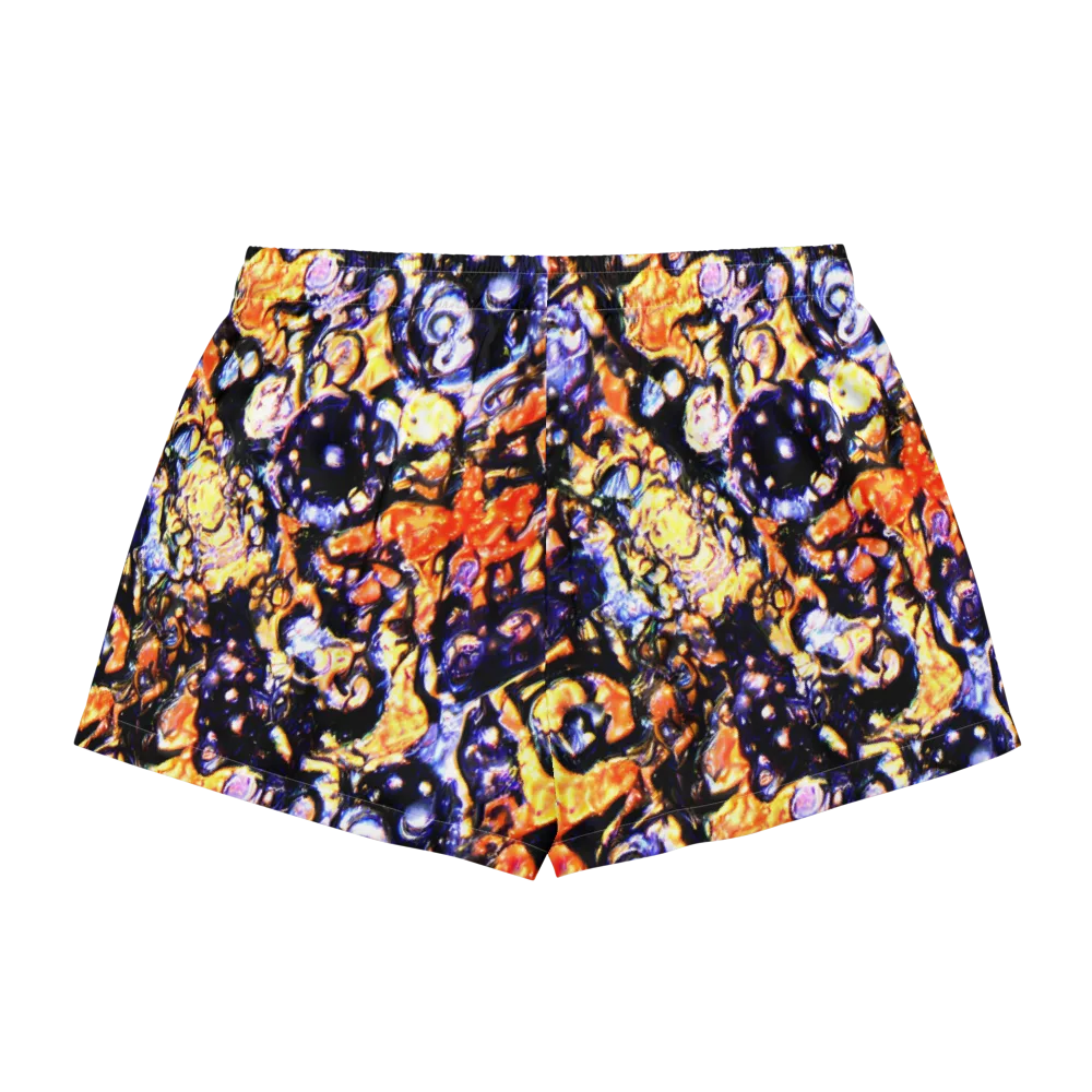Inferno Bloom on Women's Pajama Shorts — Back