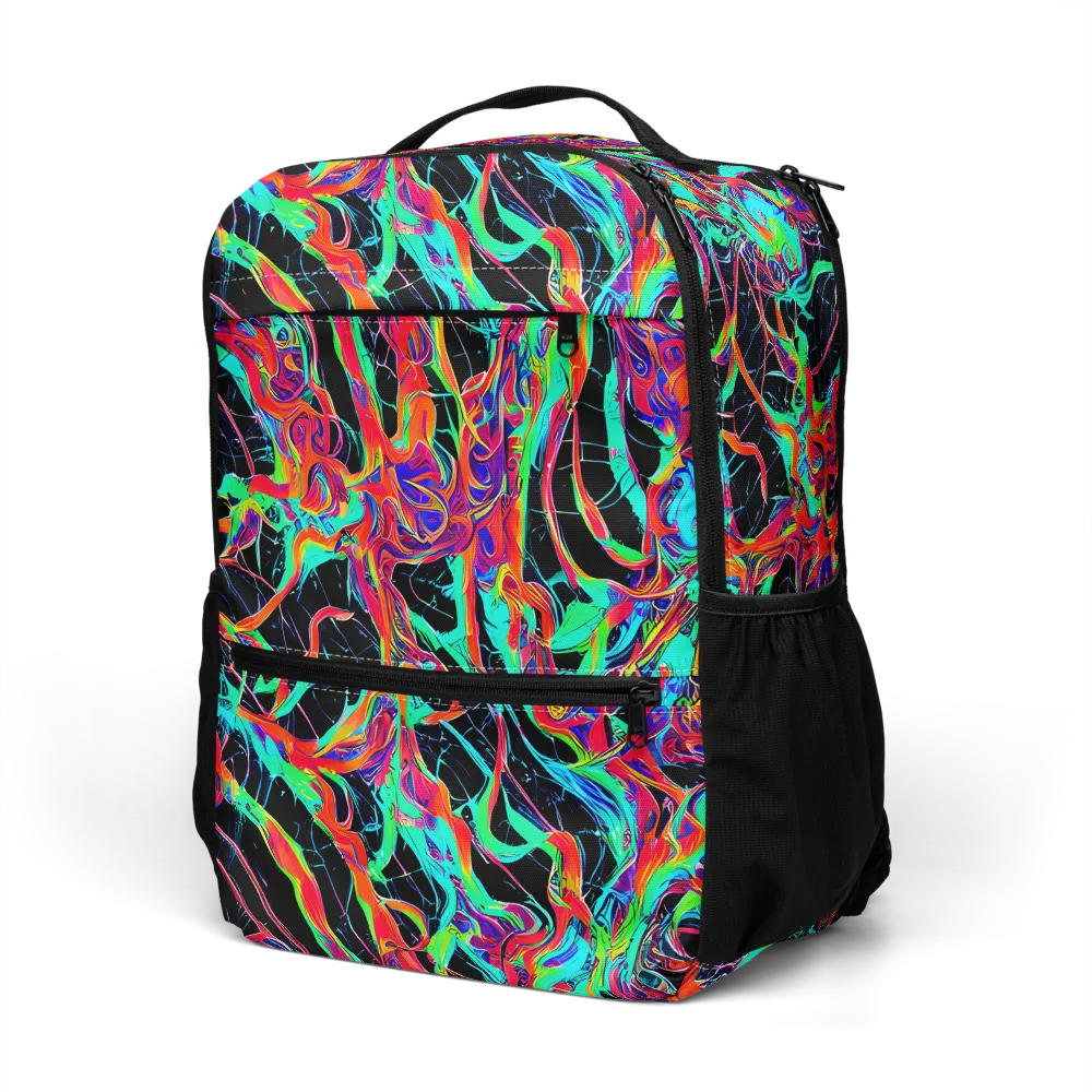 Fluorescent Rapture on Utility Backpack — Left Front