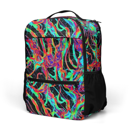 Fluorescent Rapture on a Utility Backpack