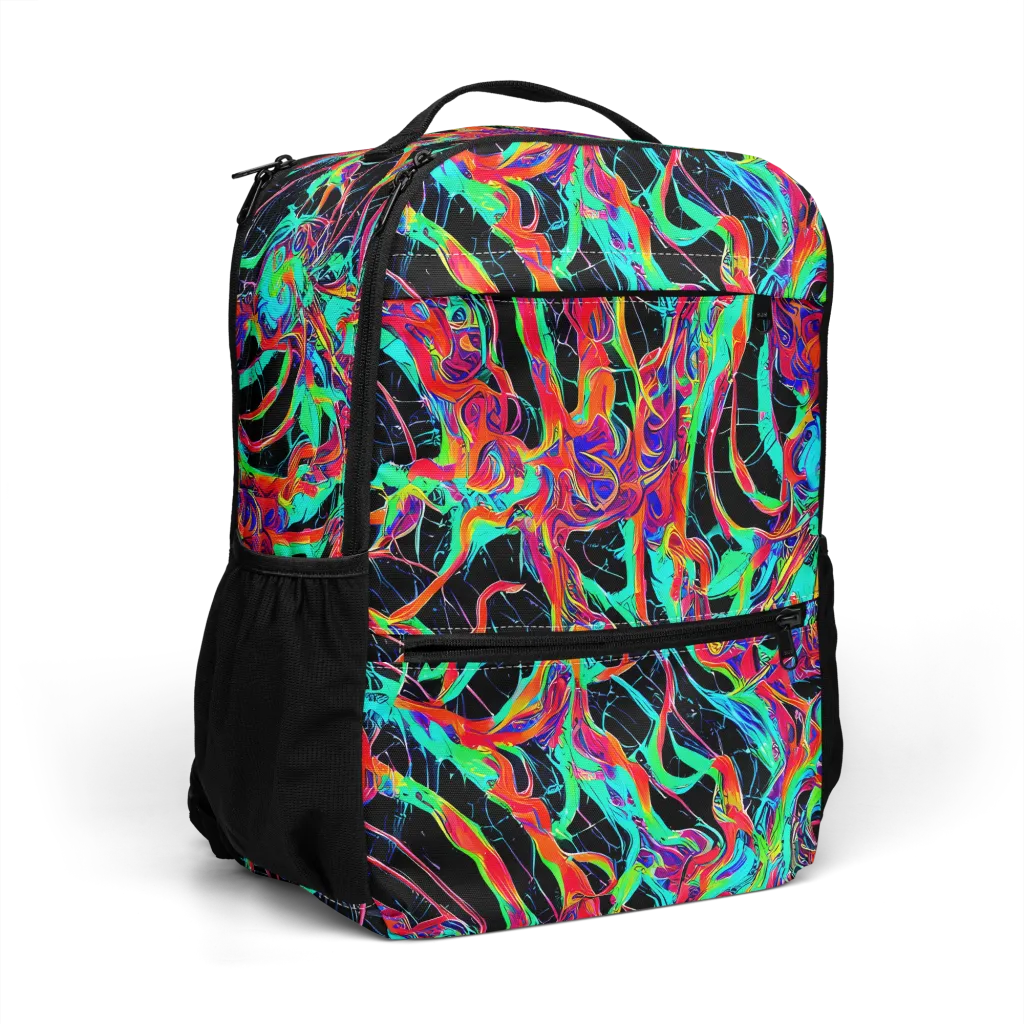 Fluorescent Rapture on Utility Backpack — Right Front
