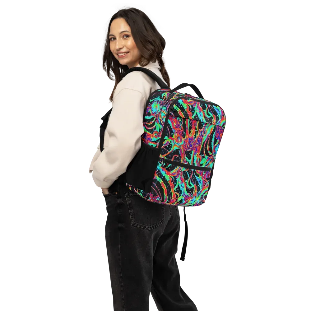 Fluorescent Rapture on Utility Backpack — Back